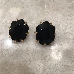 KENDRA SCOTT EARRINGS BLACK/GOLD
